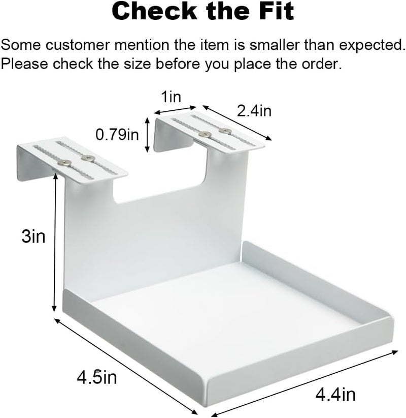 AKBFOX Office Small Cubicle Shelf Storage Organizer Floating Corner Rack Hanging Mini Shelf Adjustable Home Office Essentials for Small Planter Statue Decor Photo Frame 2 Pack - Image 3